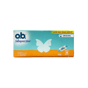 TAMPONES OB SIEMPRE LIBRE SUPER CAJA X 16 UNDS
